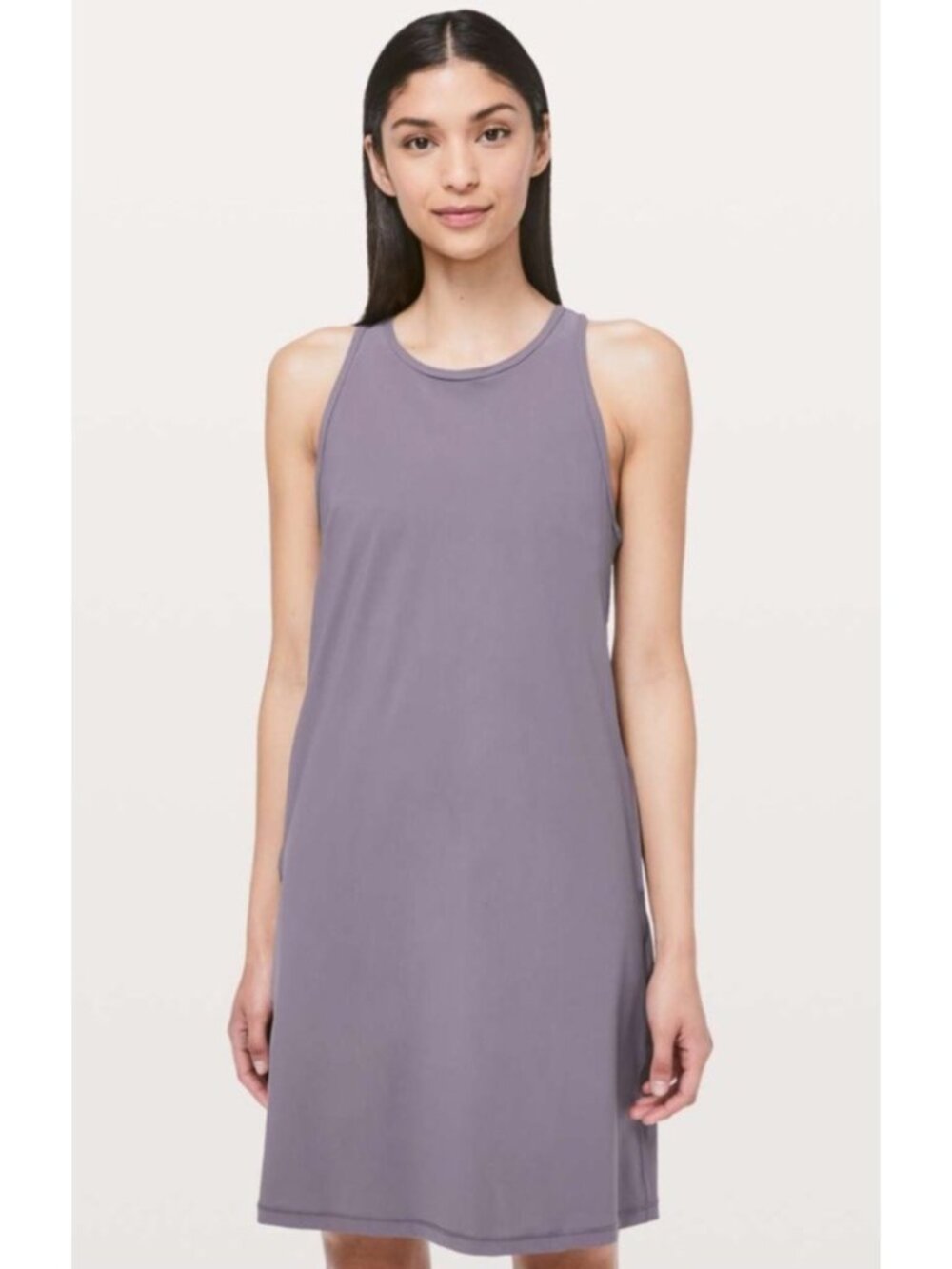 Lululemon Early Morning Dress Graphite Purple Sleeveless Size 6